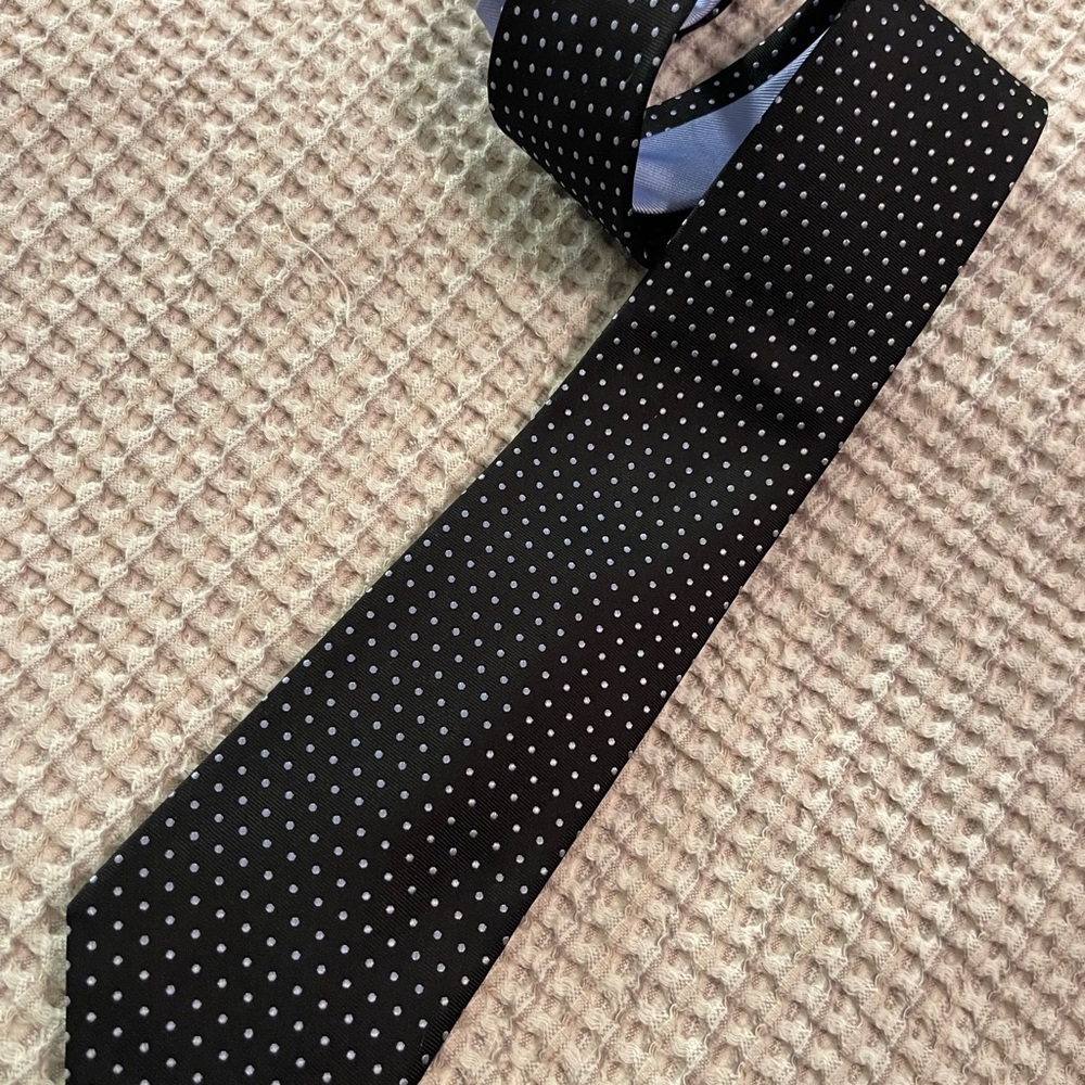 Tommy Hilfiger Black Polka Dot Tie